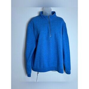 DSG Men's large Royal Blue Quarter-Zip Sweater pullover casual Athletic